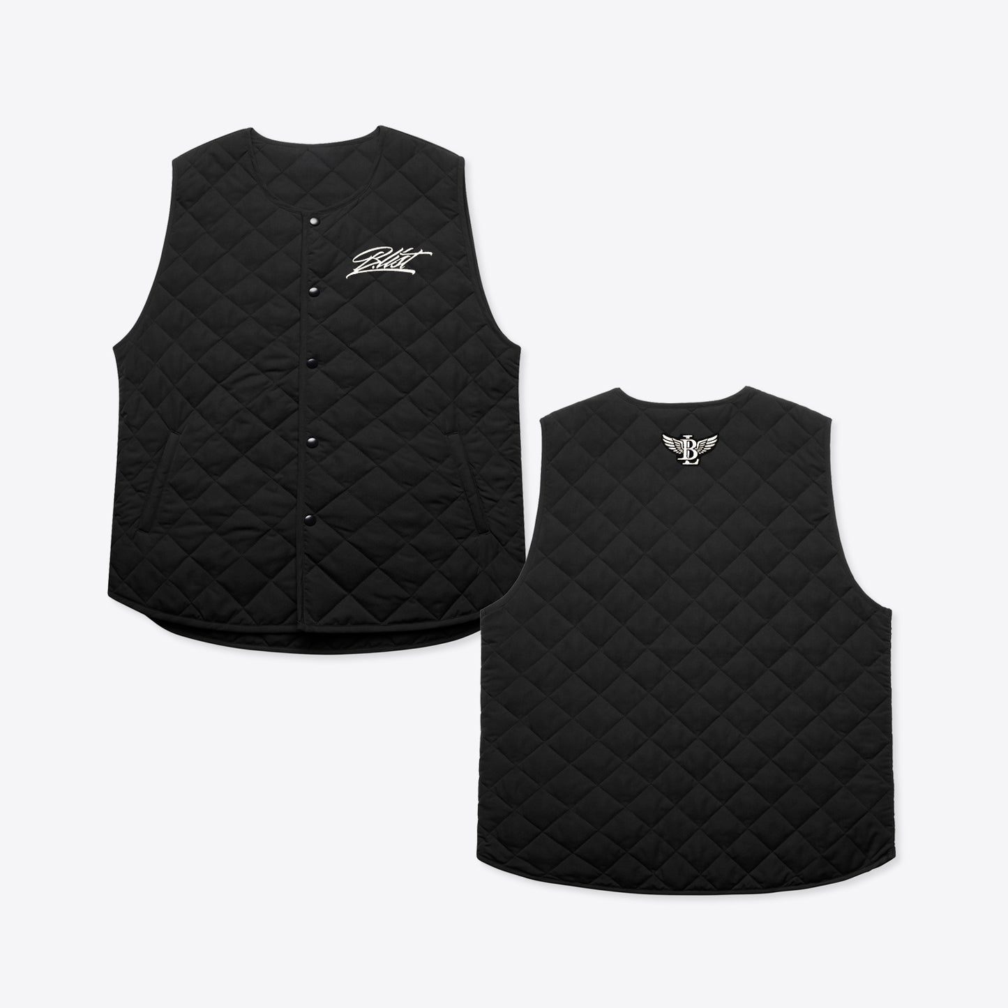 B.LIST EMB QUILTED VEST