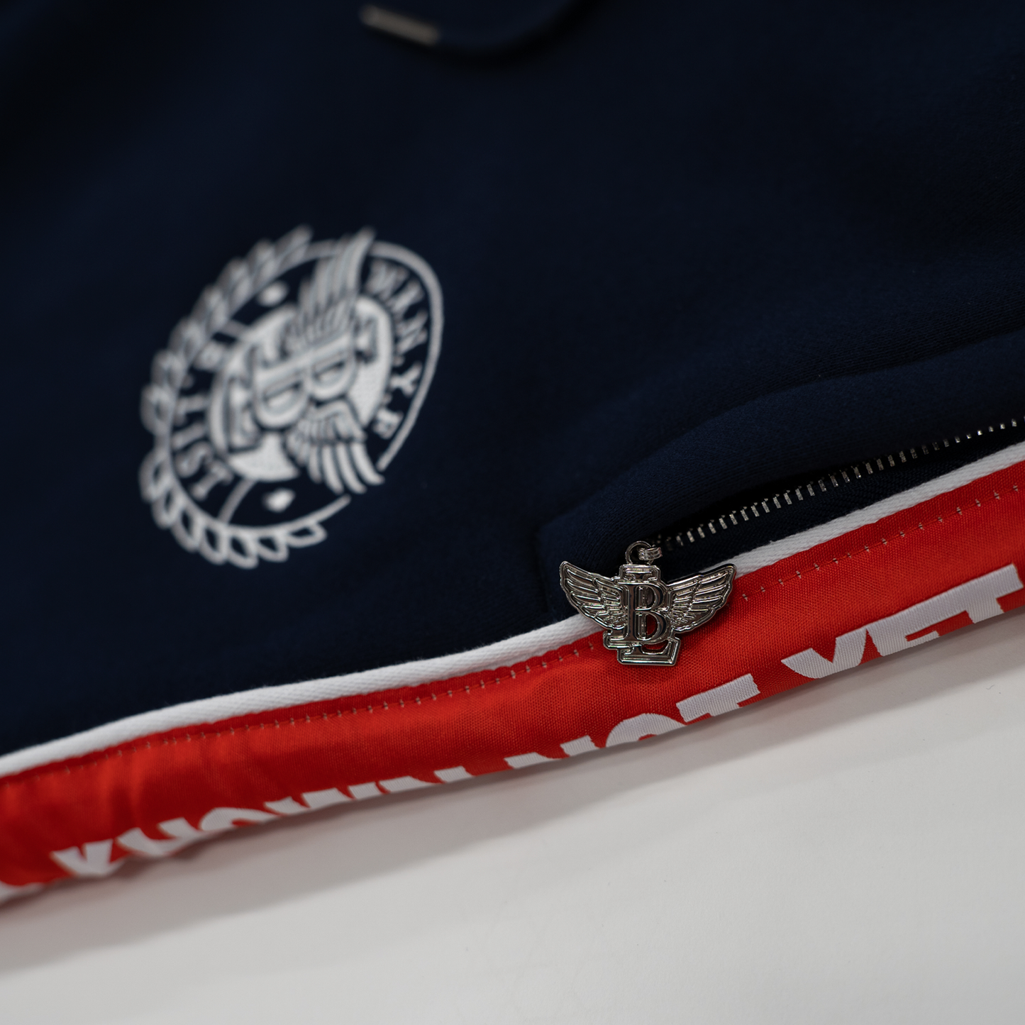 TRACK PANTS - NAVY/RED