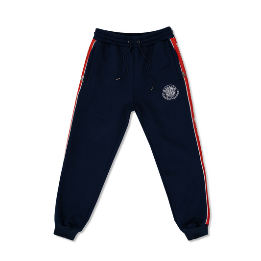 TRACK PANTS - NAVY/RED